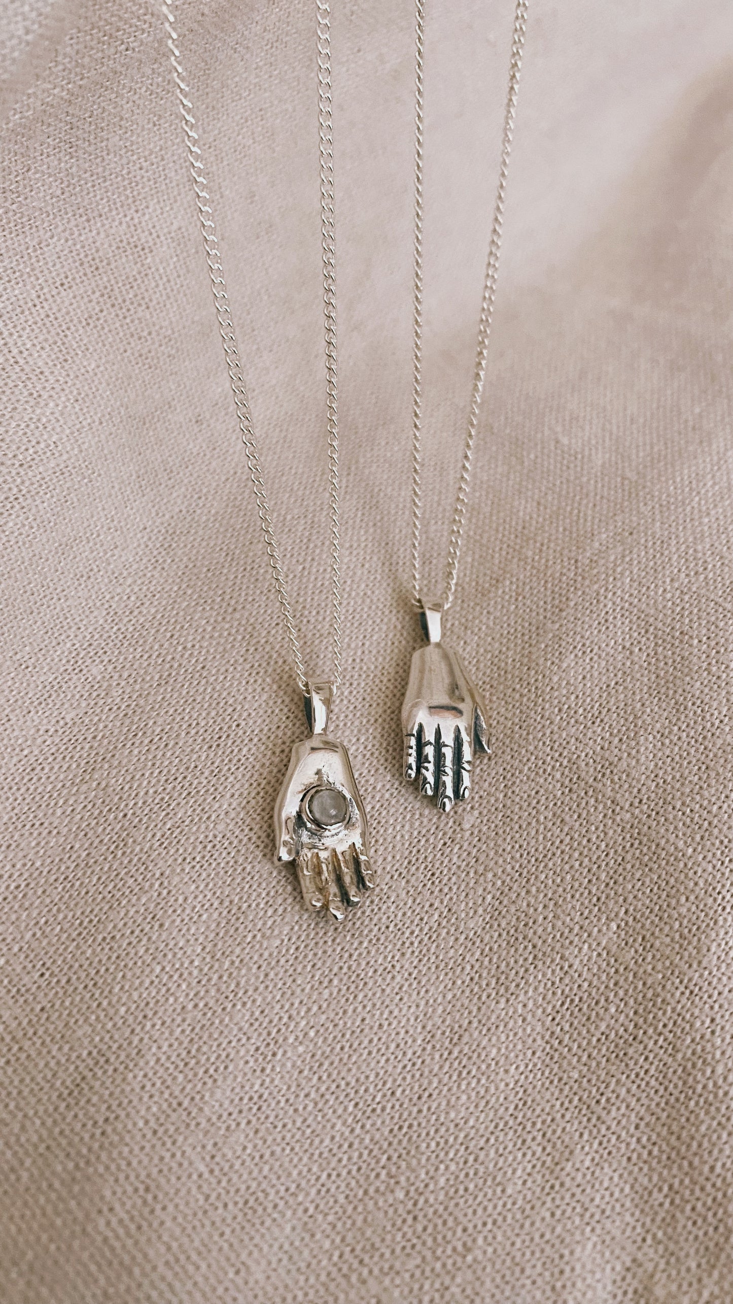 HAMSA HAND Turquoise Halskette | Necklace Silver