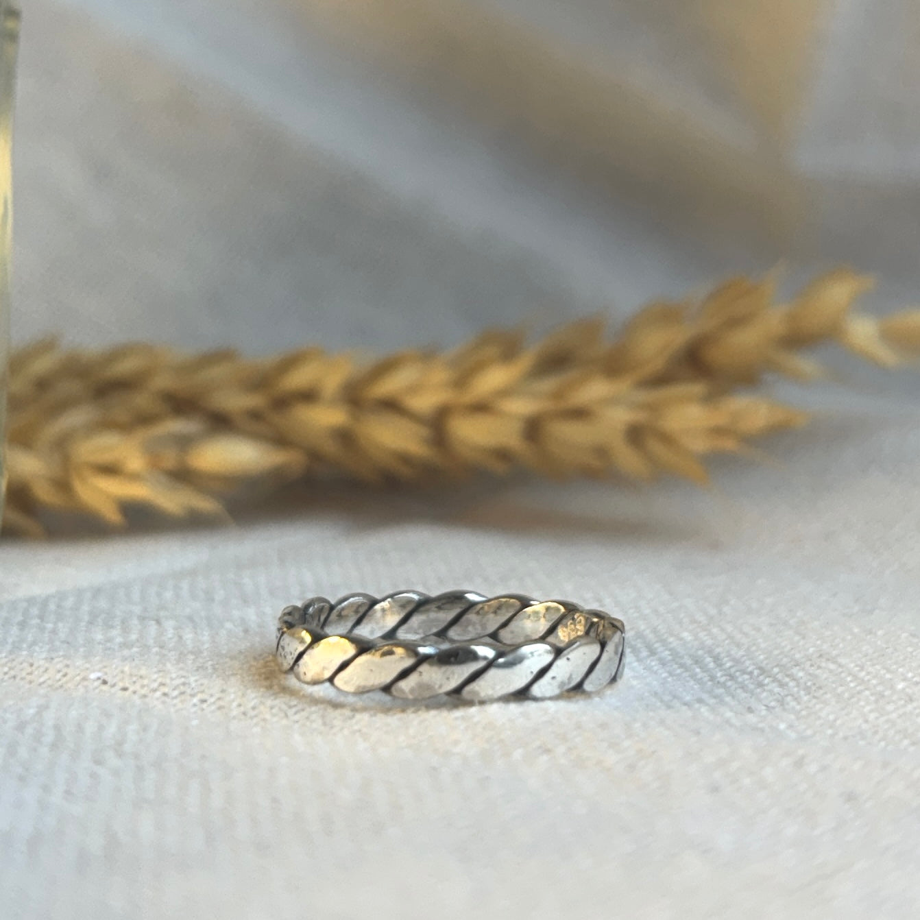 ISTA twisted flat Ring Silver