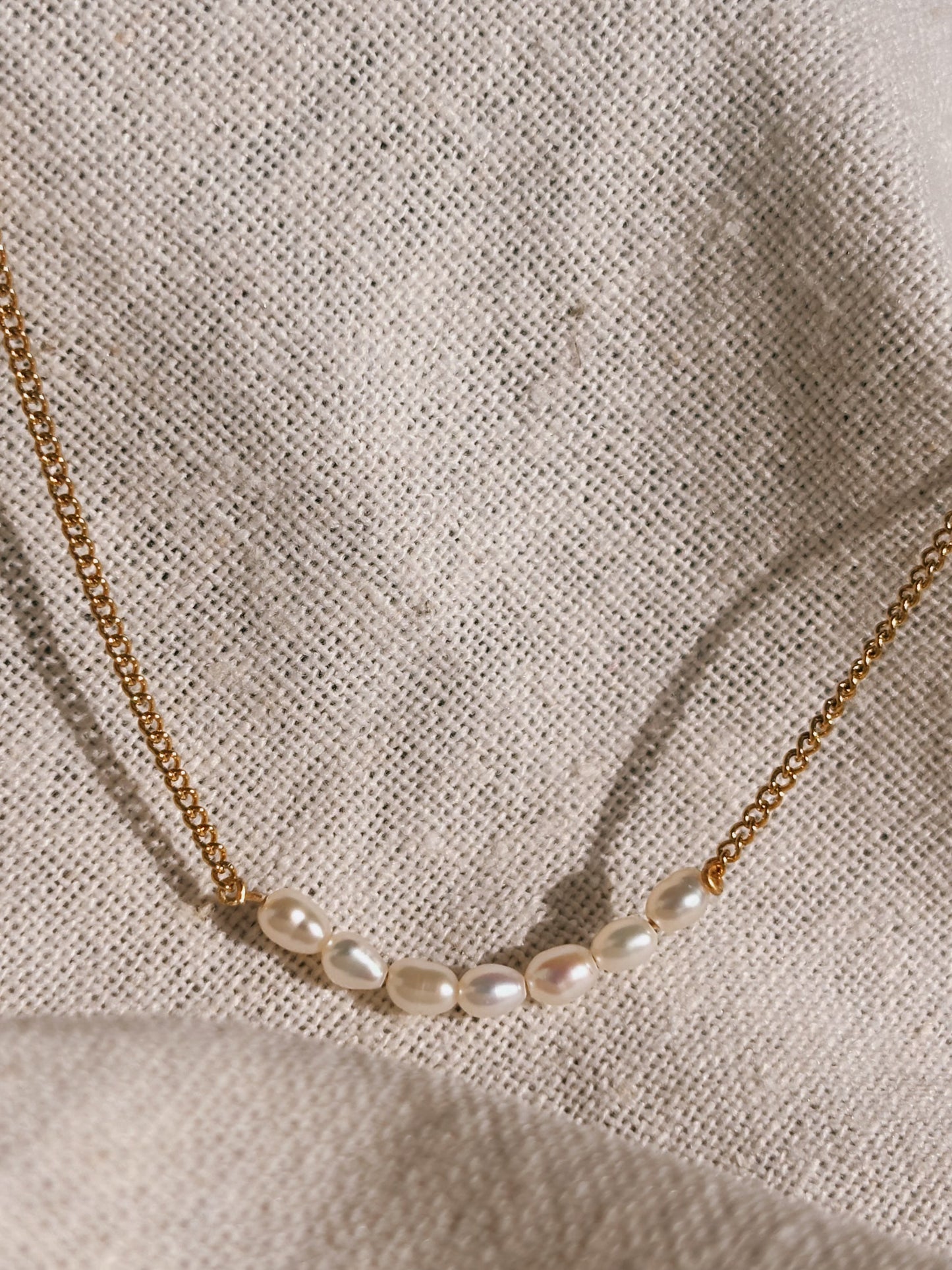 MARWATI ALINA Perle Halskette | Necklace Gold