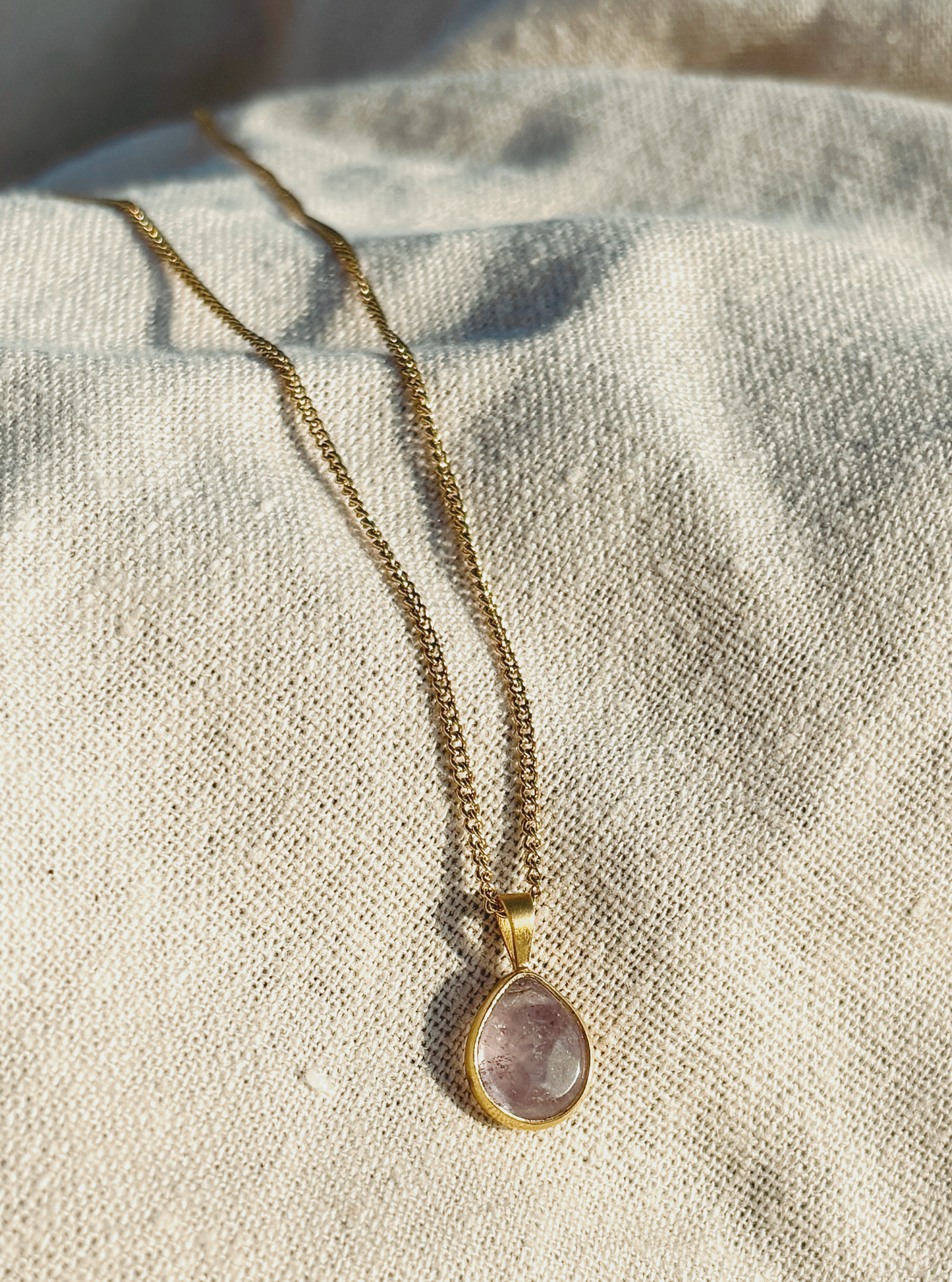 YUNA AMETHYST Drop 10mm Halskette | Necklace Gold