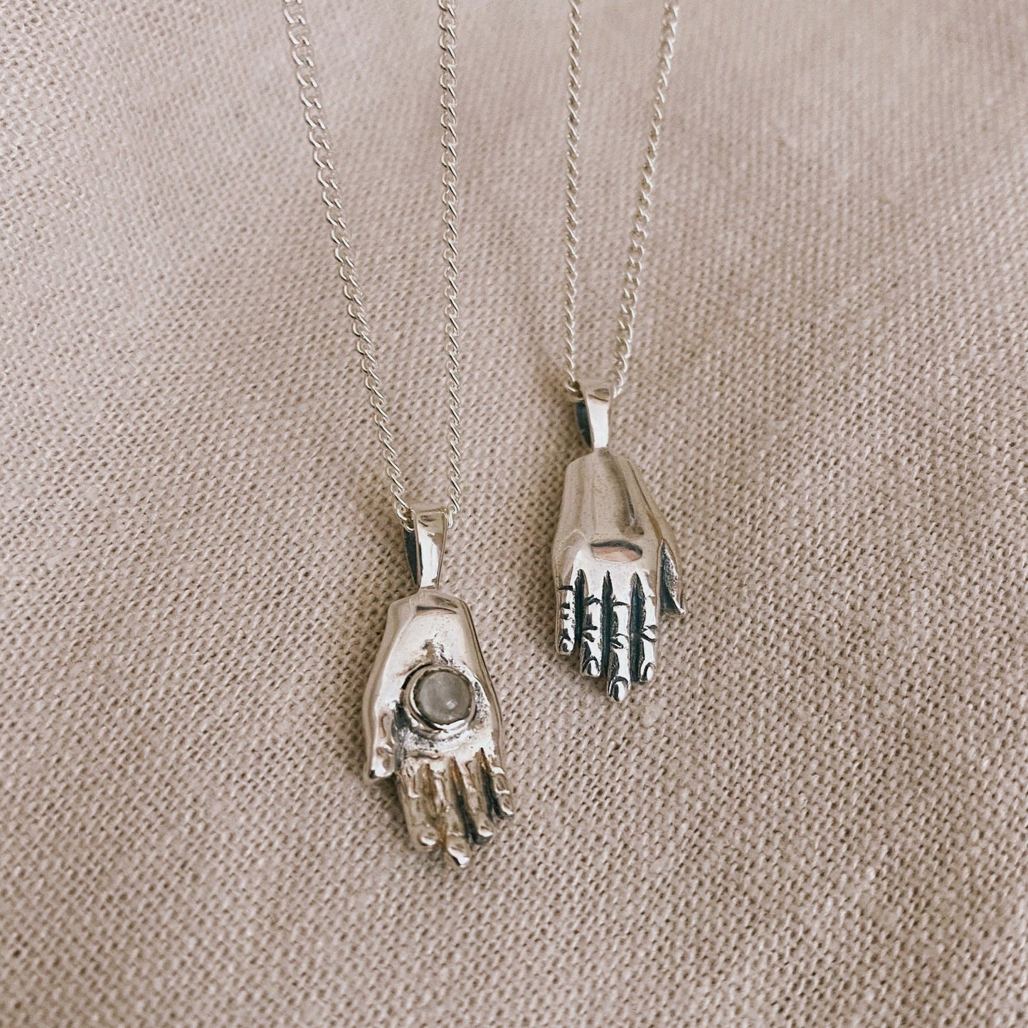 HAMSA HAND Turquoise Halskette | Necklace Silver