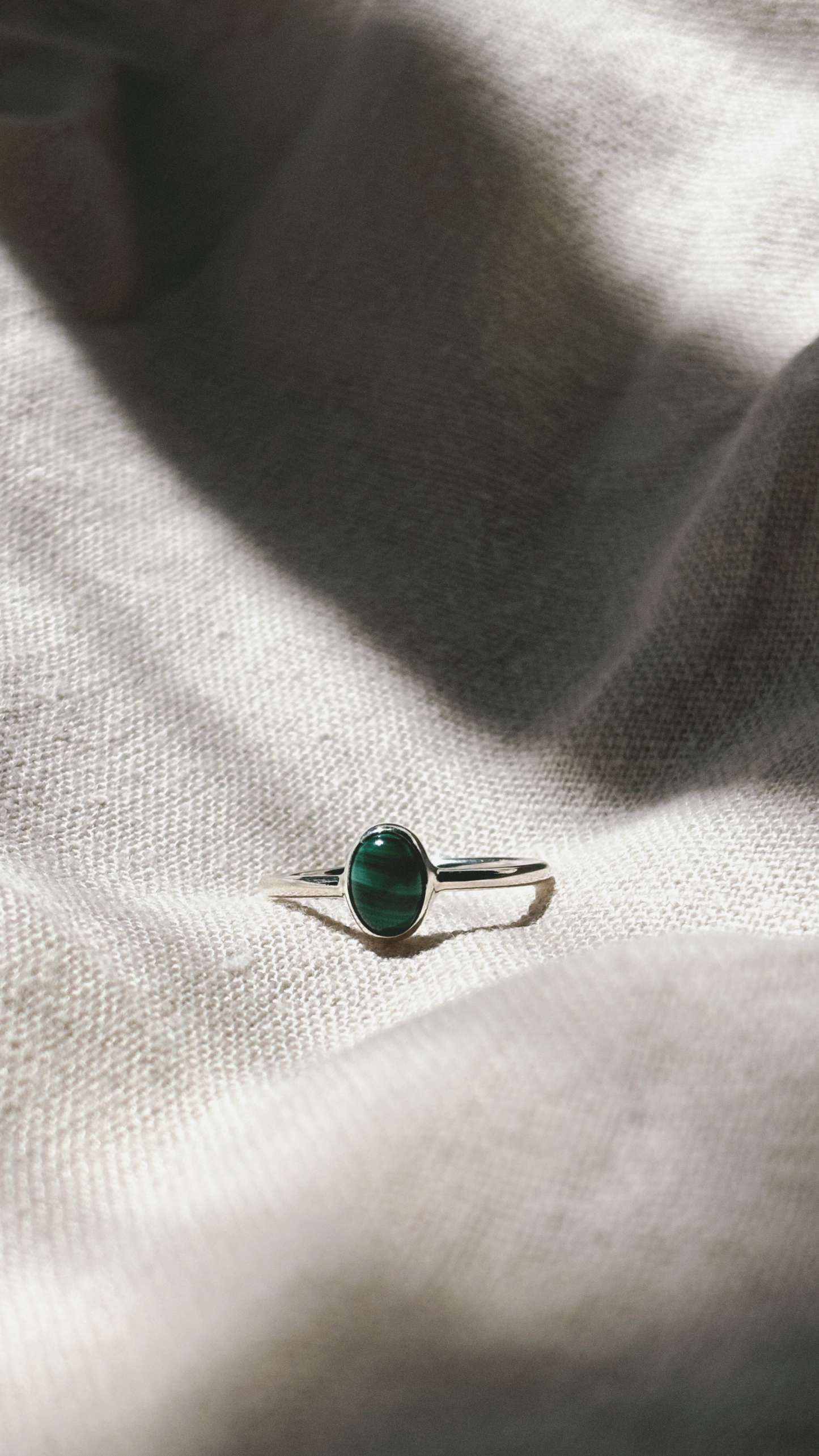 INDAH Malachit Ring Silver