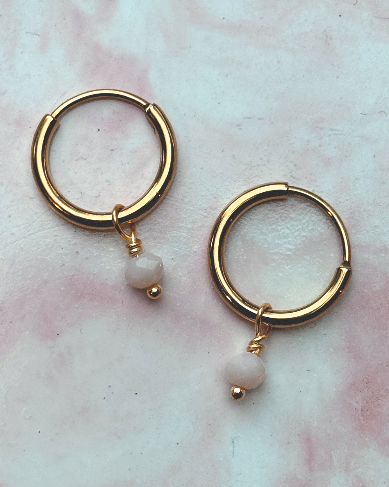 RINA Rosenquarz Ohrring 13mm | Earring Gold