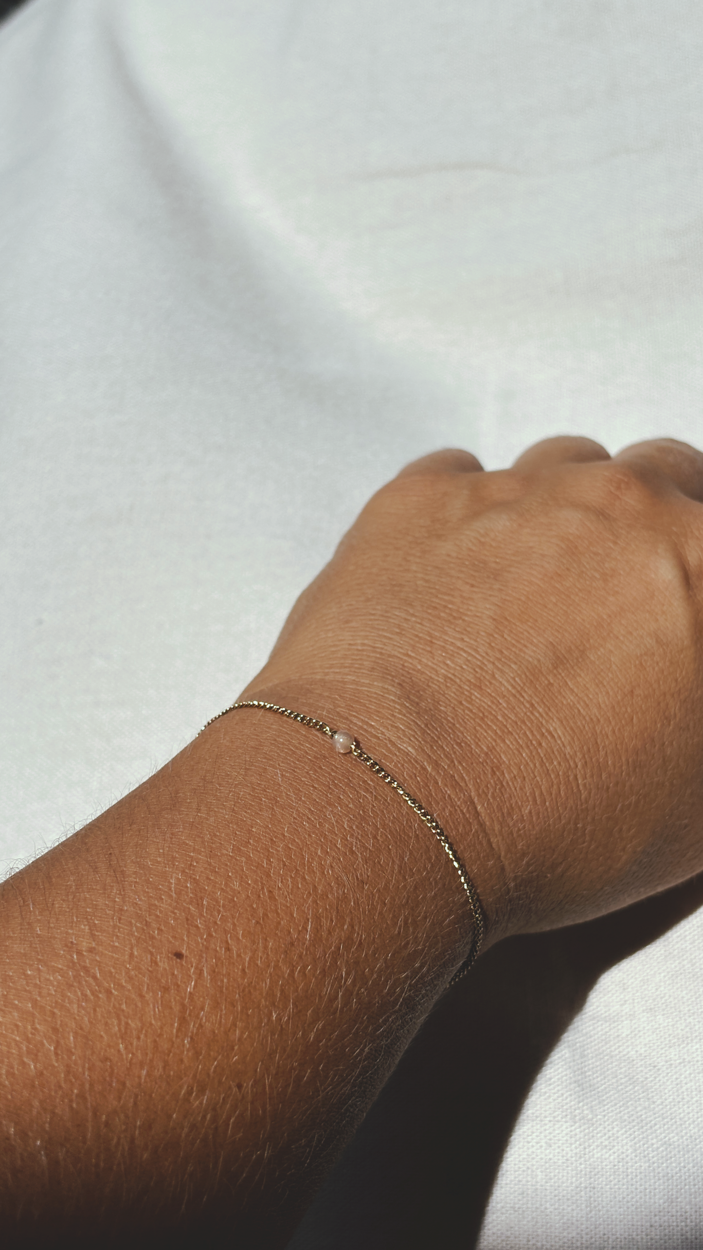 NALILET Peach Moonstone Armschmuck | Bracelet Gold
