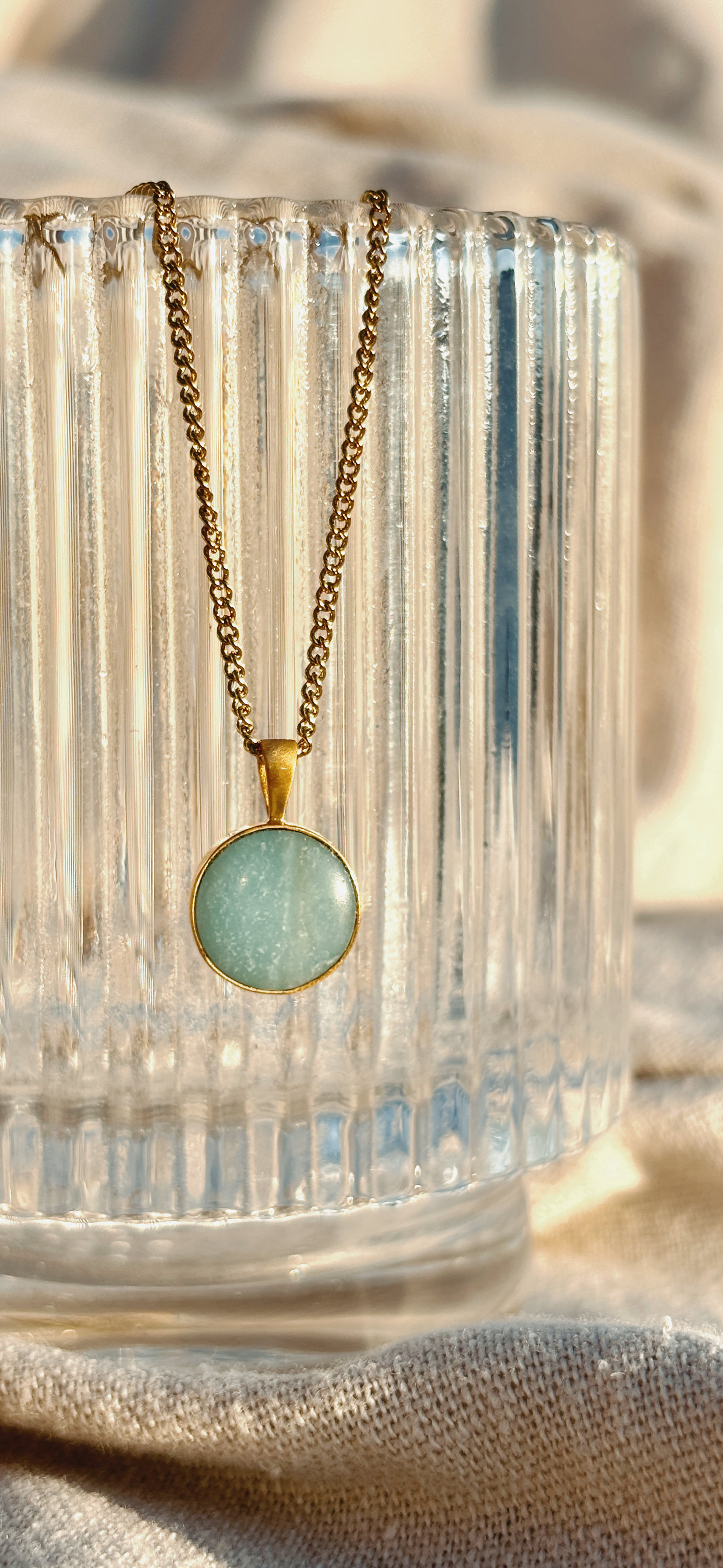 HANA AMAZONIT SMALL Halskette | Necklace Gold my
