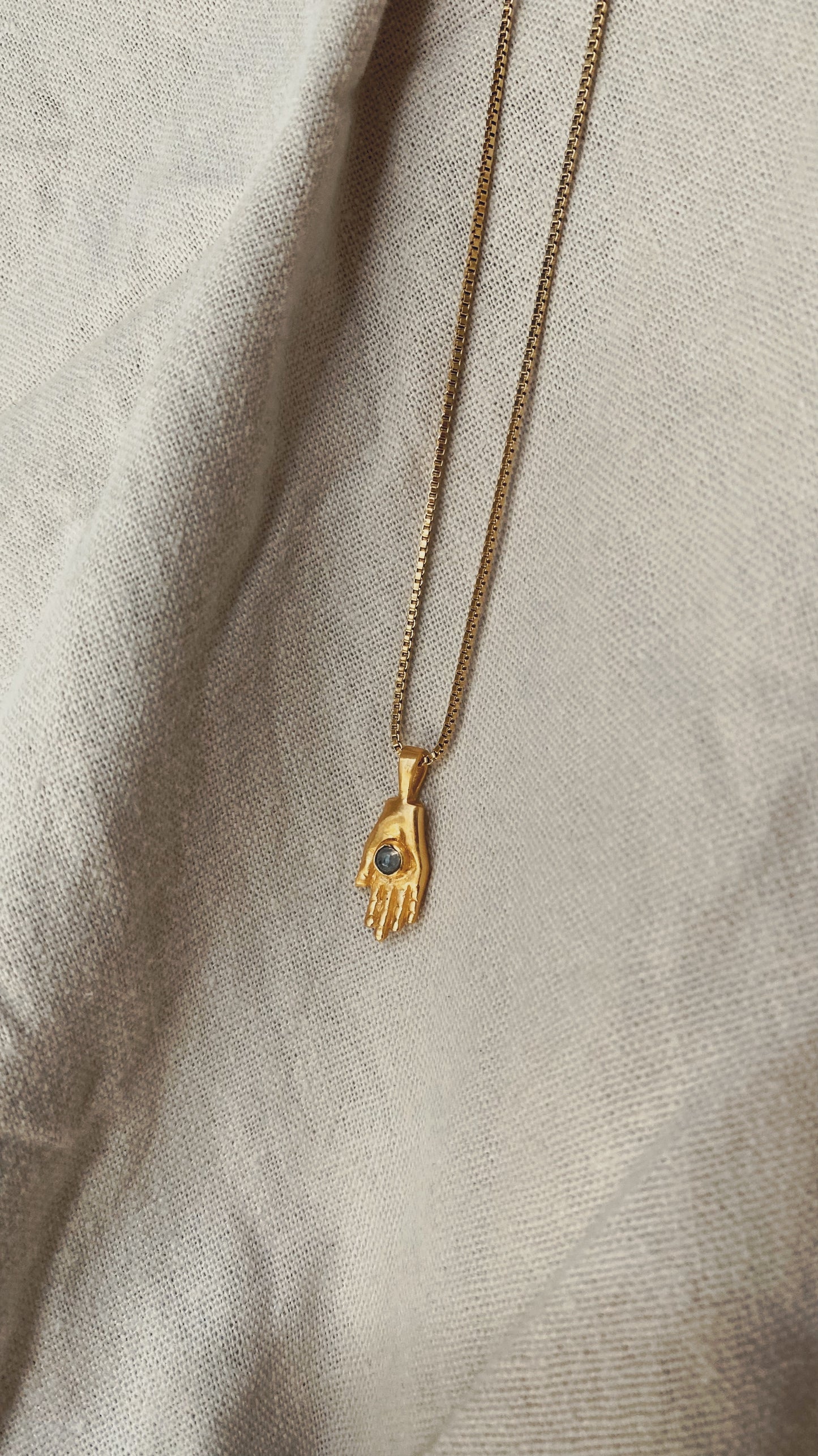 HAMSA Mondstein Halskette | Necklace Gold