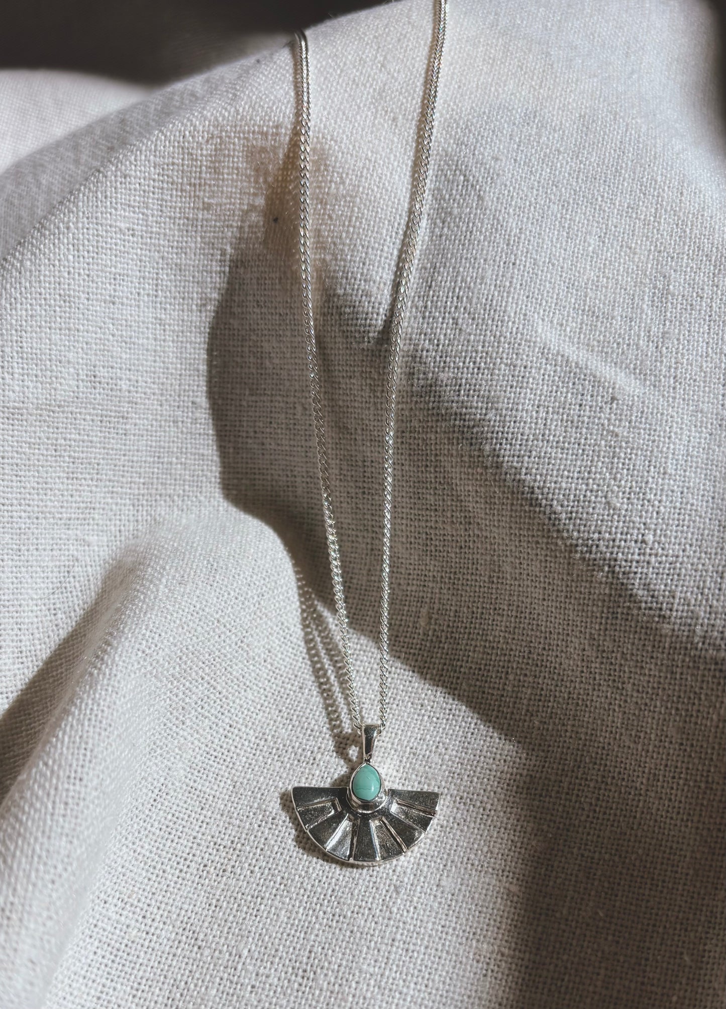 AURA small Turquoise Halskette | Necklace Silver
