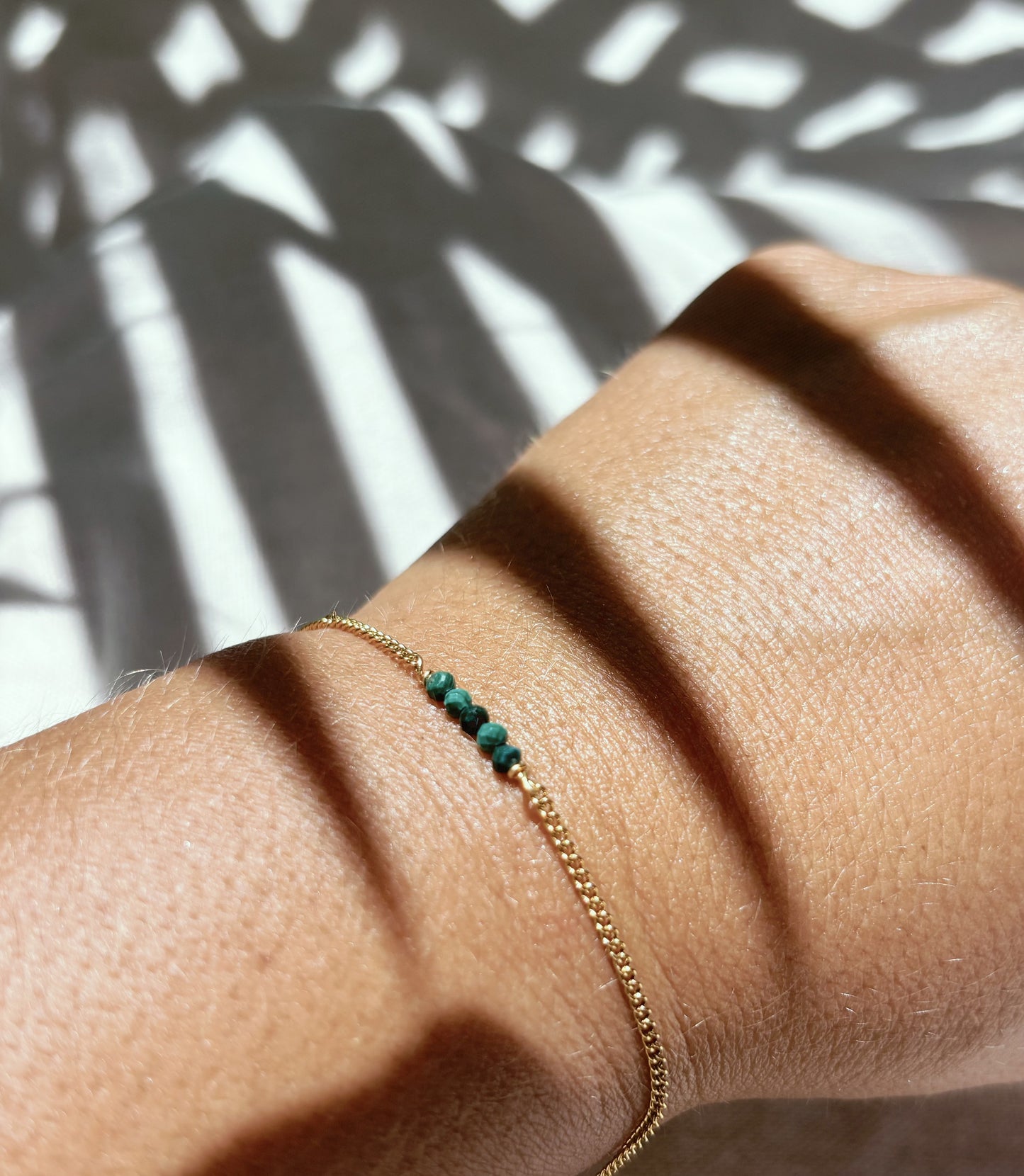 NALILET Gold Malachit Armschmuck | Bracelet Gold