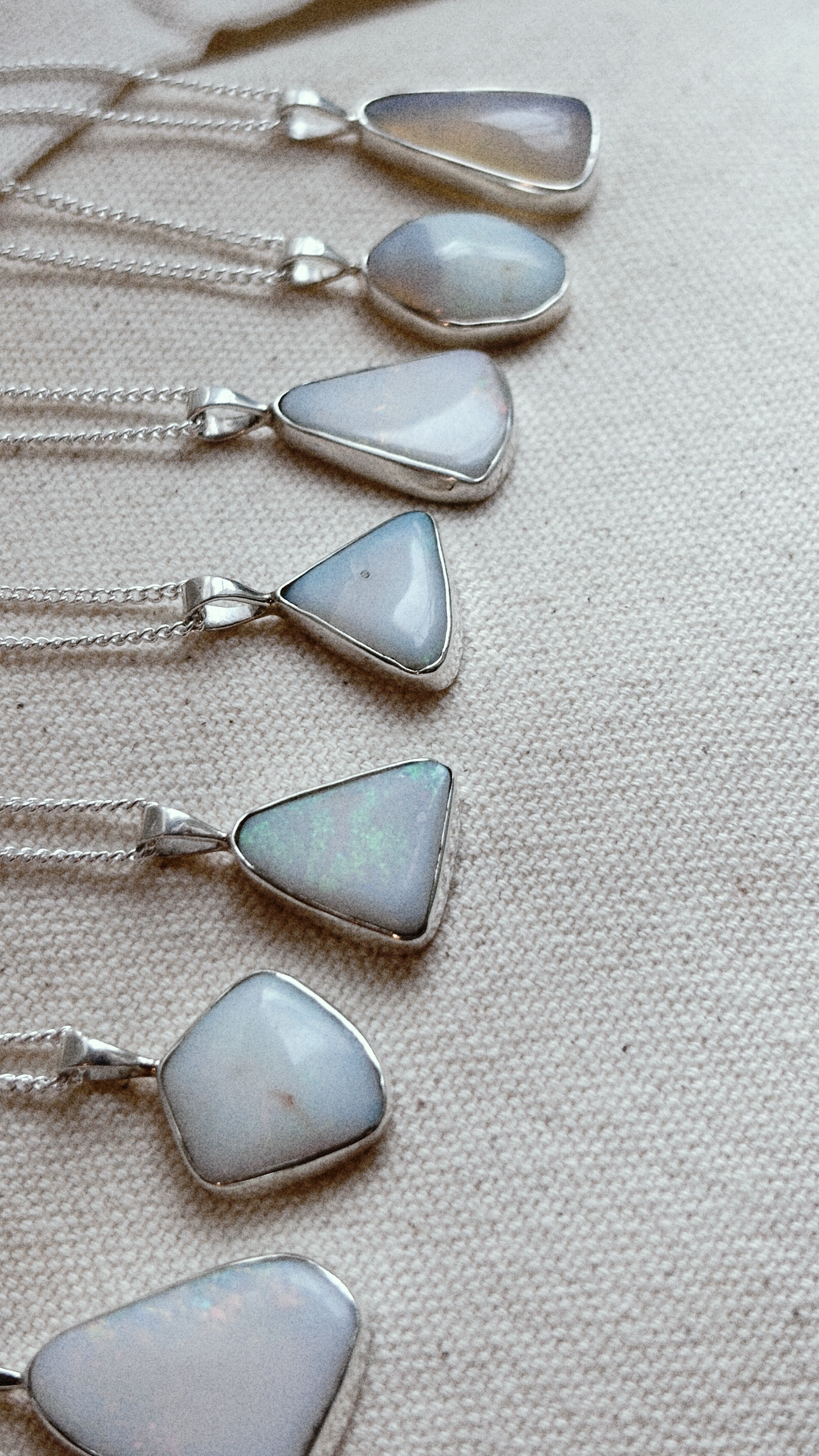 WINA weisser SOLID australischer Opal Halskette | Necklace Silver