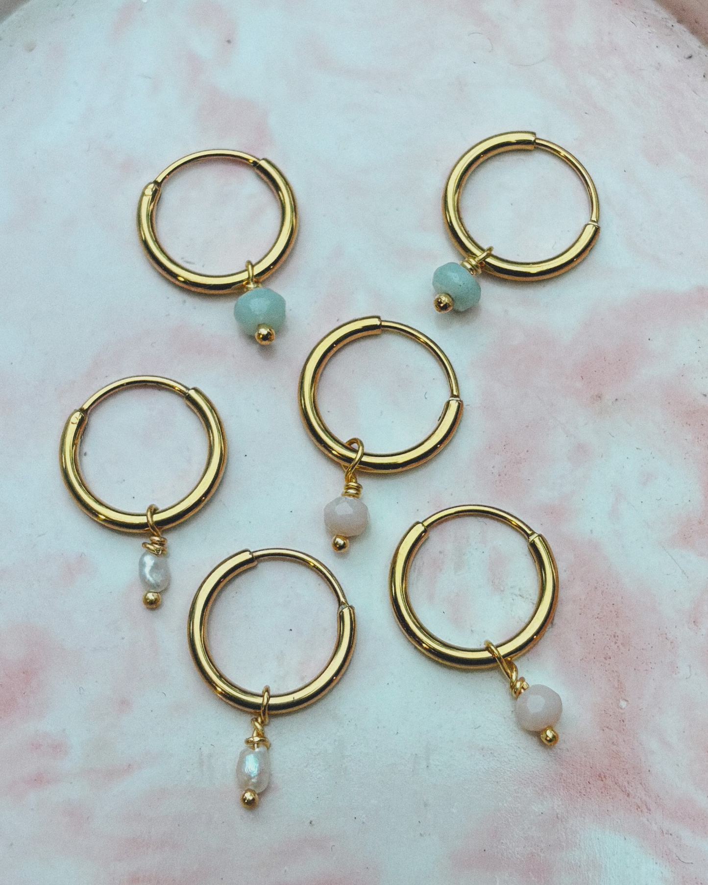 RINA Amazonit Ohrring 13mm | Earring Gold