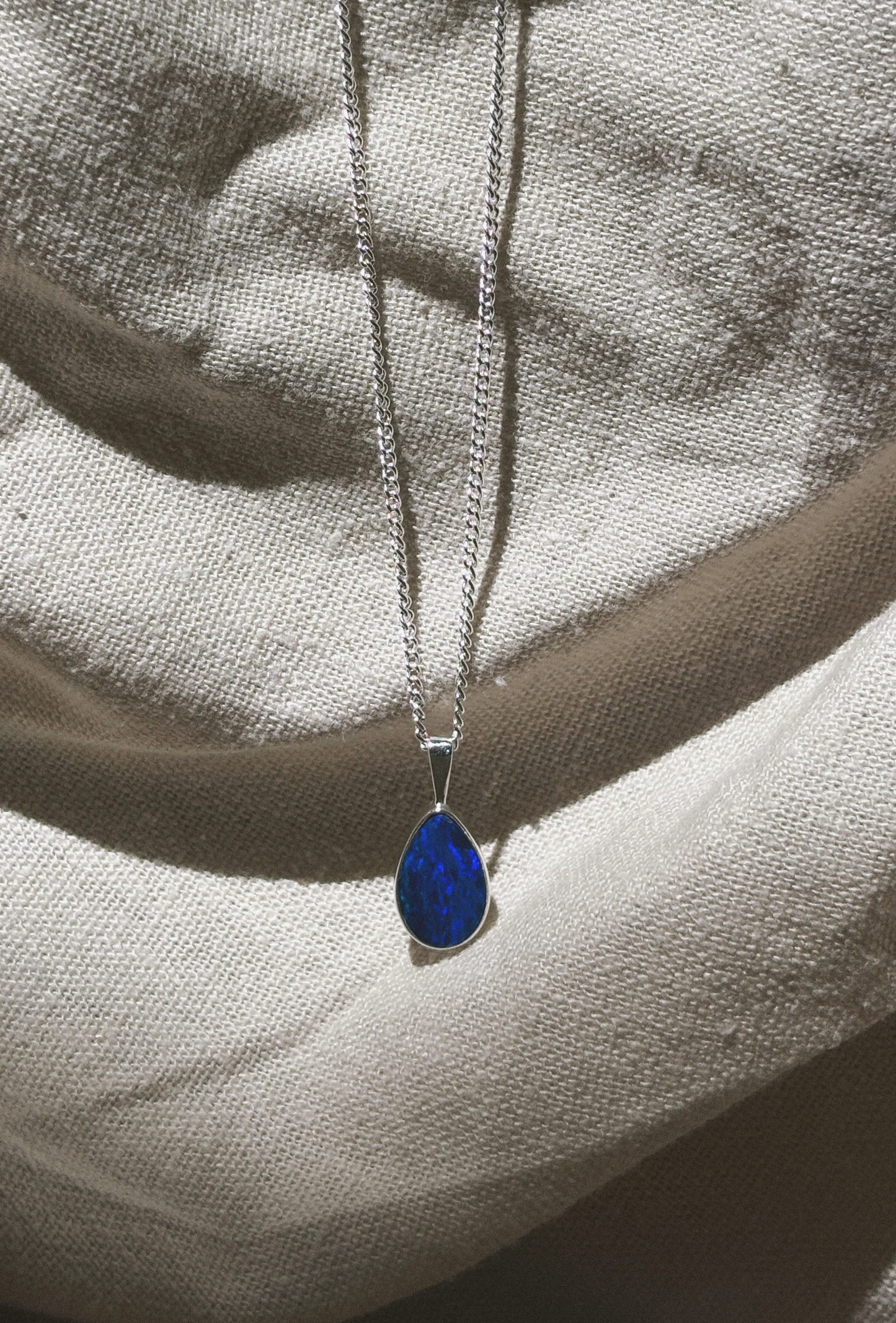 WINA blauer australischer Opal Halskette | Necklace Silver