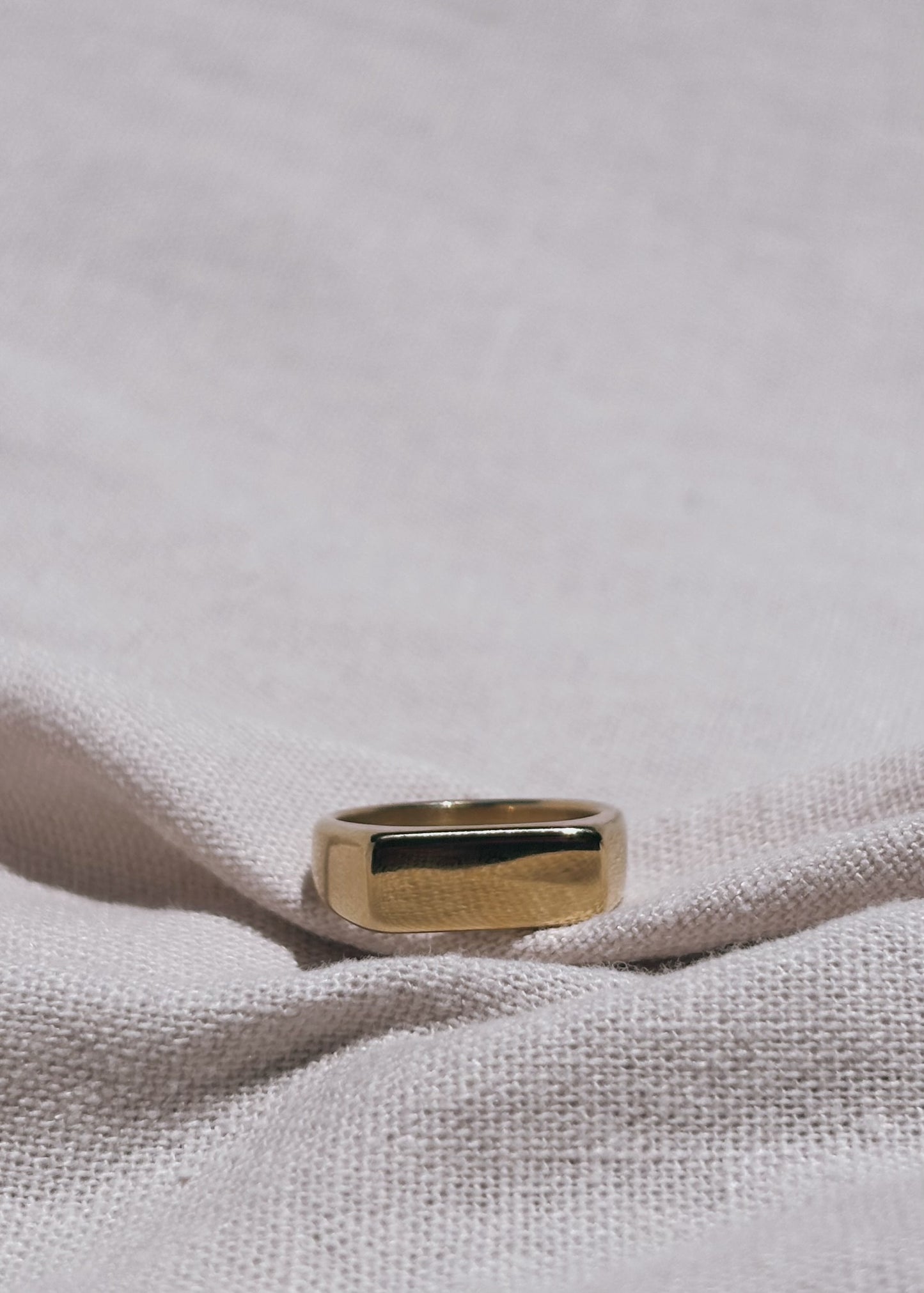 Persönliche Gravur | Engraving Ring Gold Rechteck
