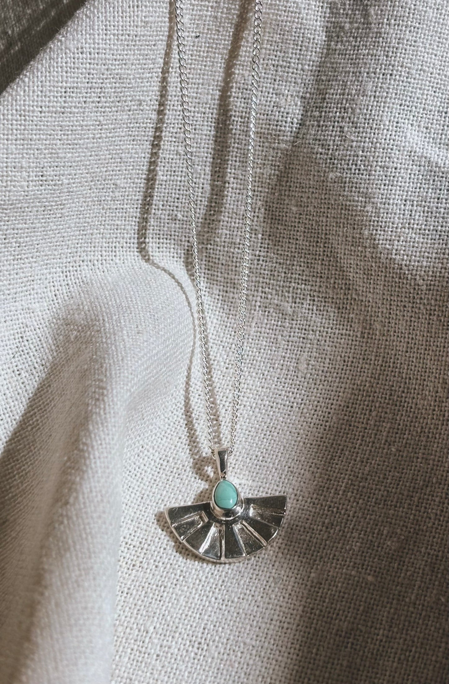 AURA small Turquoise Halskette | Necklace Silver