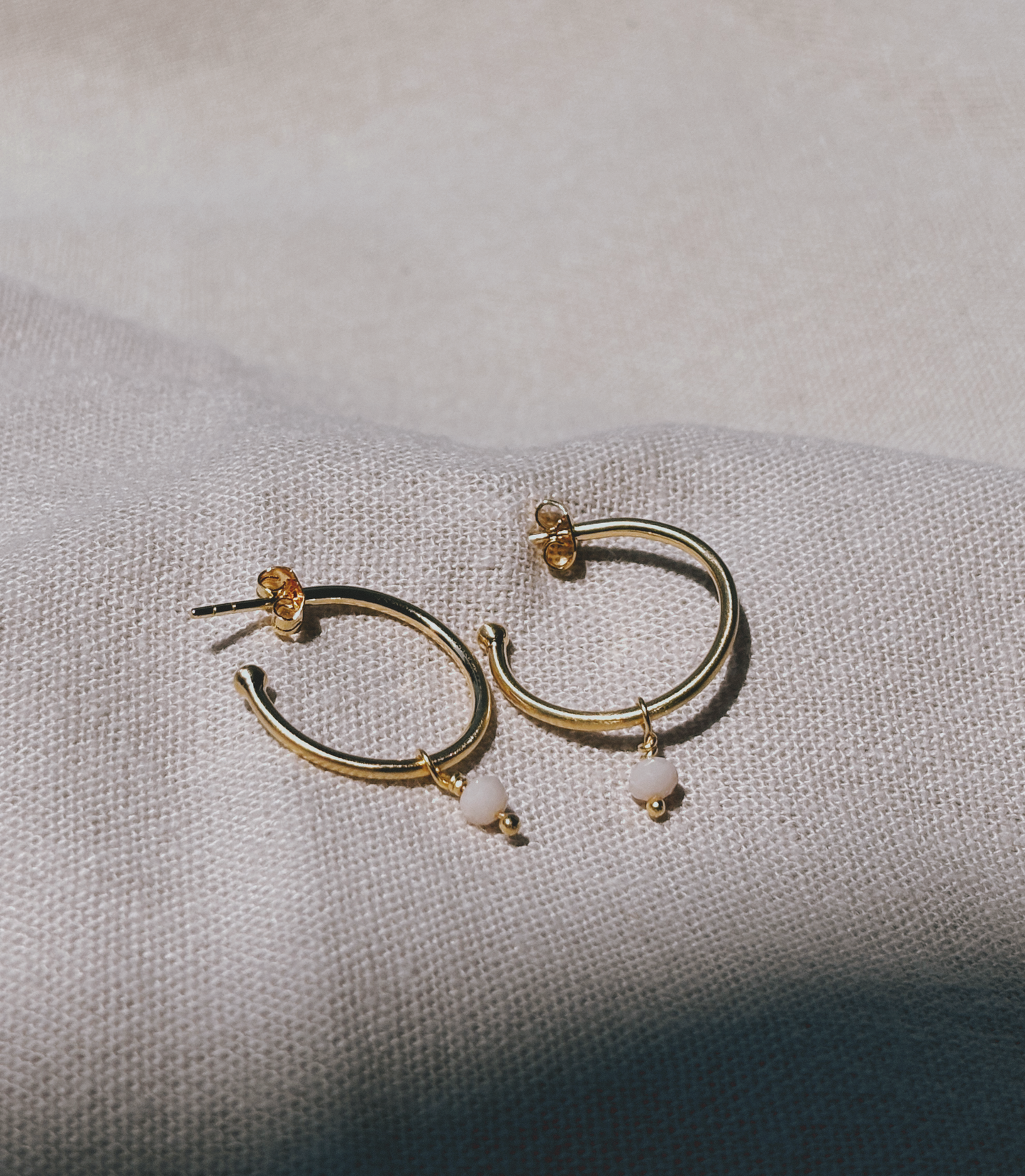 LIV Ohrring Rosenquarz | Earring Gold