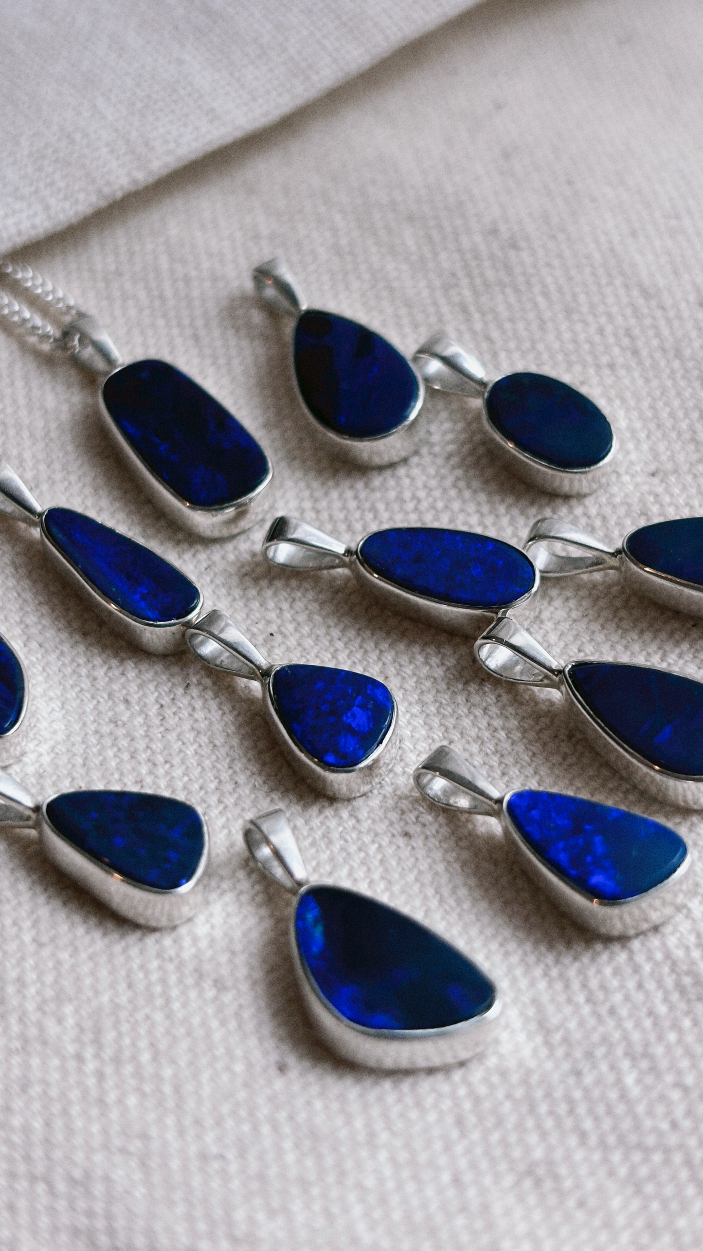WINA blauer australischer Opal Halskette | Necklace Silver