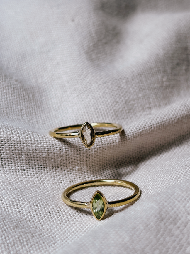 EMIA SMALL Citrin Ring Gold