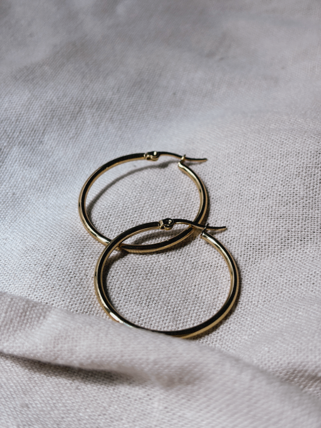 LUMA HOOP 25mm Ohrring | Earring Gold