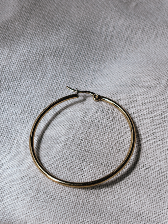 LUMA HOOP 35mm Ohrring | Earring Gold