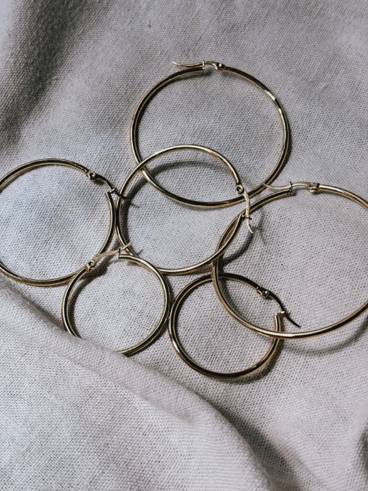 LUMA HOOP 35mm Ohrring | Earring Gold
