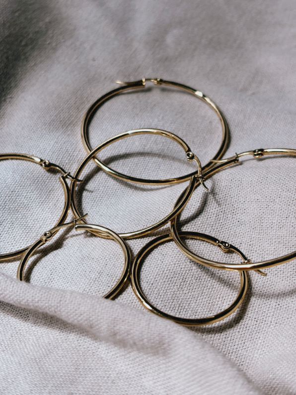 LUMA HOOP 35mm Ohrring | Earring Gold