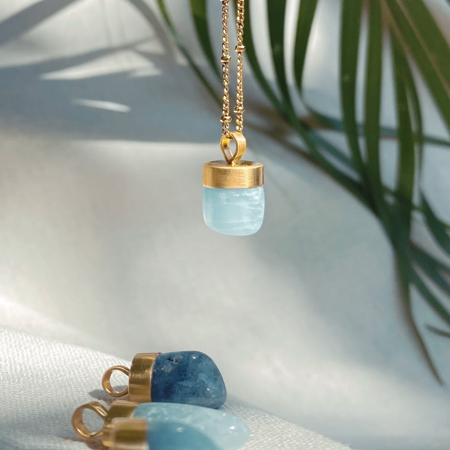 MENTARI AMAZONIT Halskette | Necklace Gold