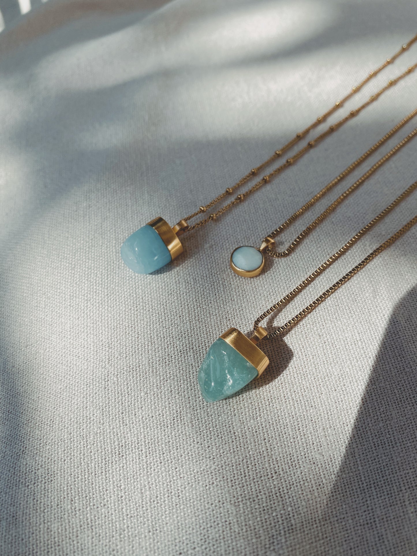 MENTARI AMAZONIT Halskette | Necklace Gold