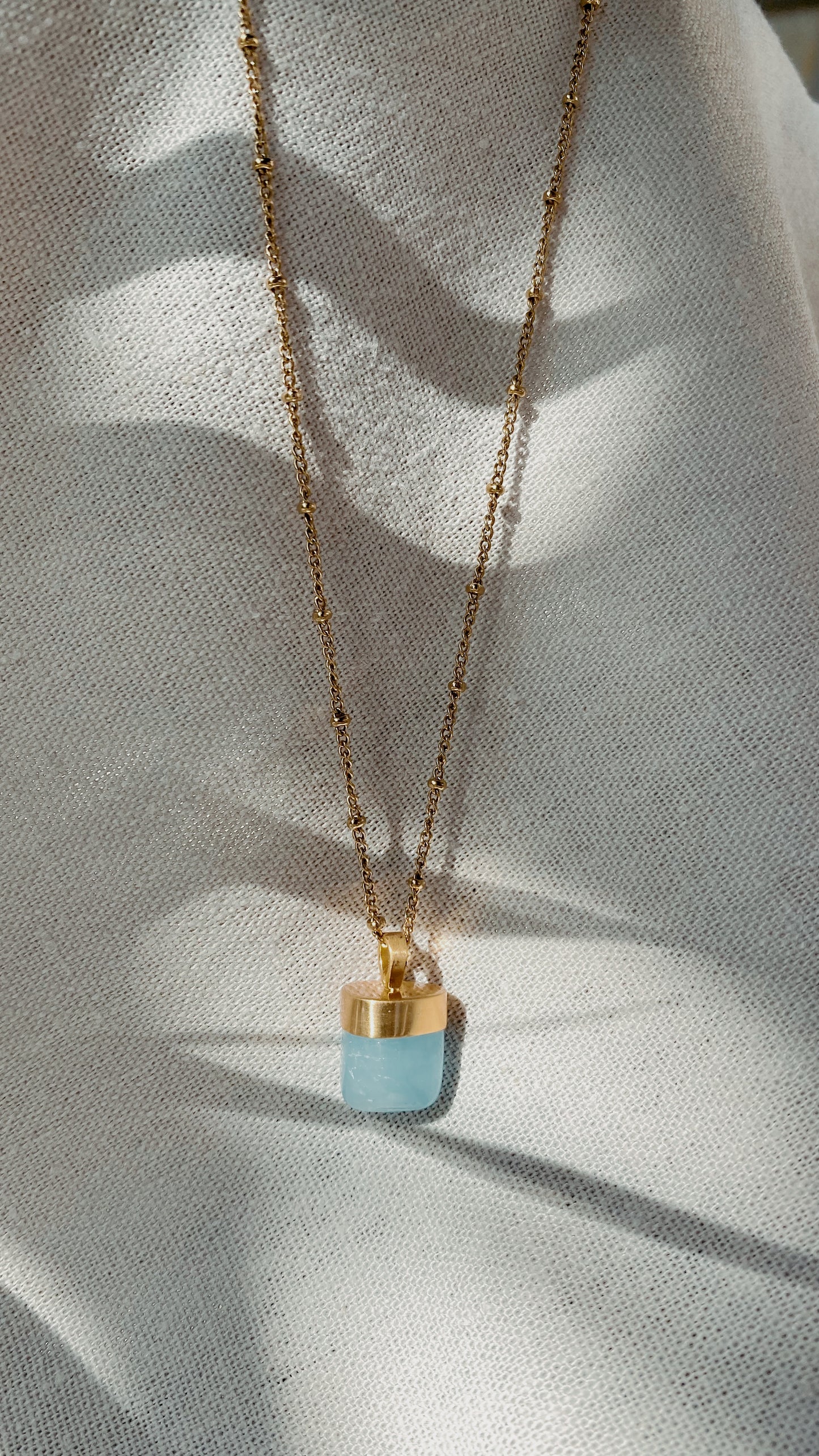 MENTARI AMAZONIT Halskette | Necklace Gold