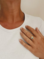 CLEO Turquoise Ring Gold