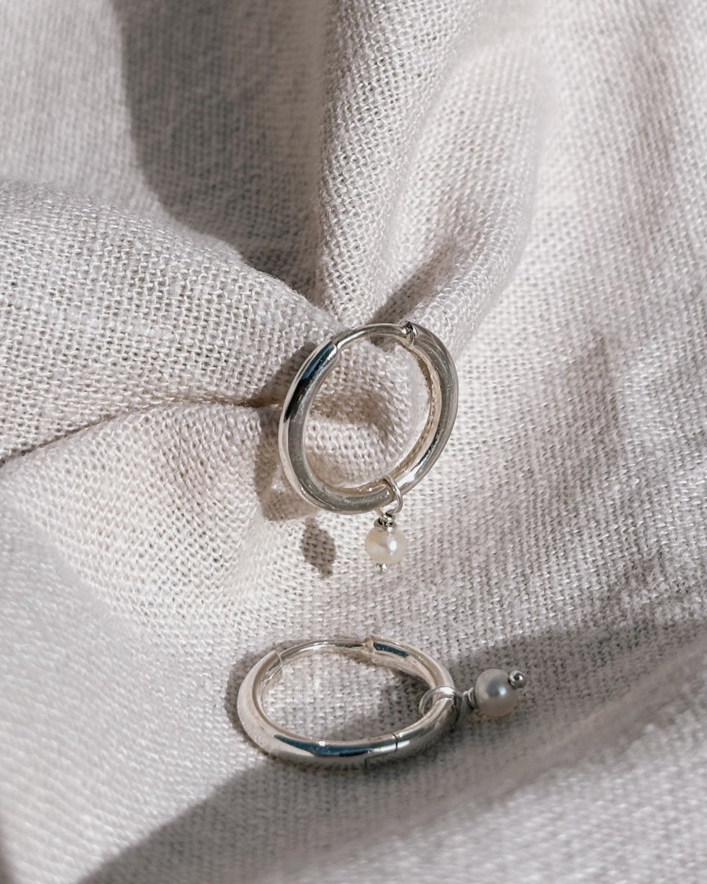 RINA (mit oder ohne Anhänger) 12mm Ohrring | Earring Silver