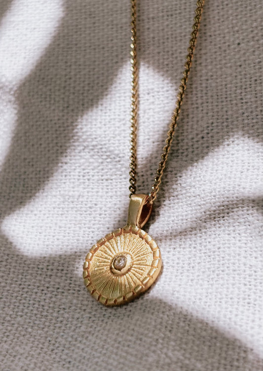 ADITA Zircon Halskette | Necklace Gold