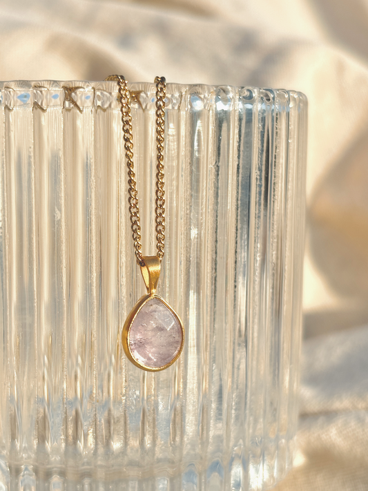 YUNA AMETHYST Drop 10mm Halskette | Necklace Gold