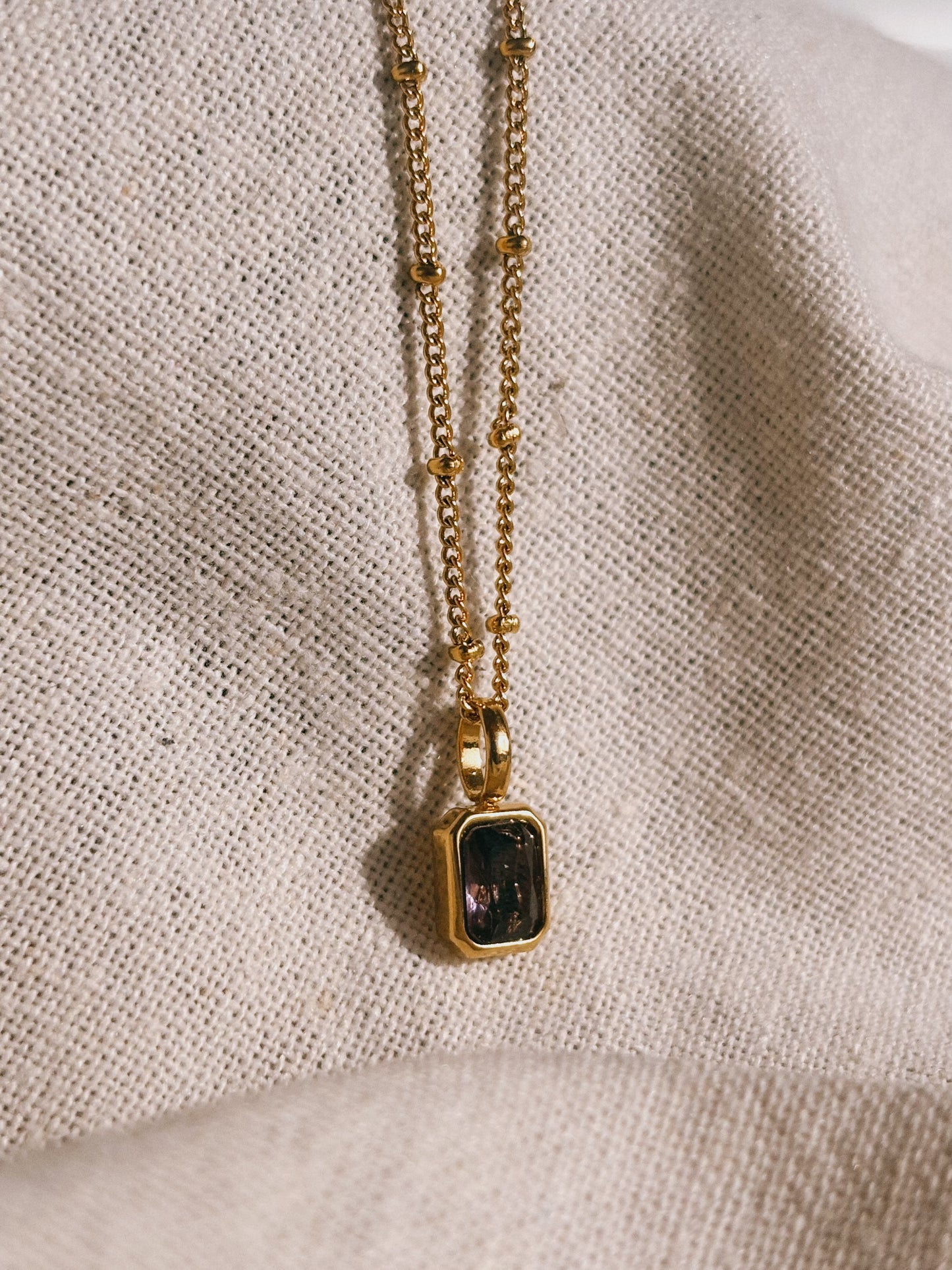 MOA Amethyst Halskette | Necklace Gold