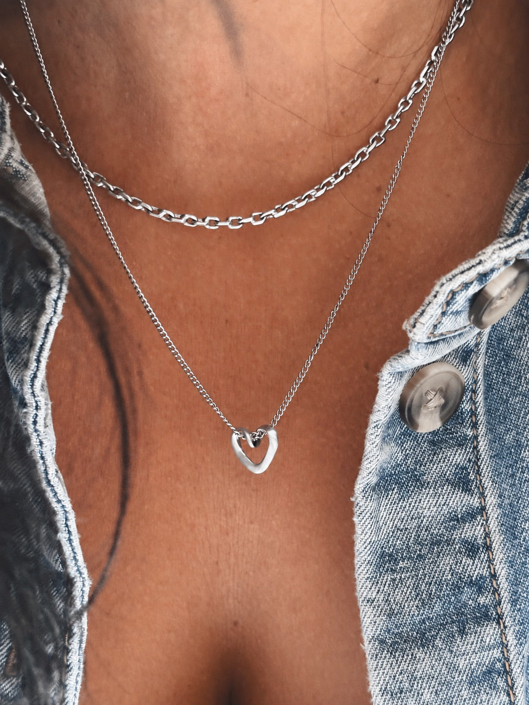 WIANA HEART Halskette | Necklace Silver