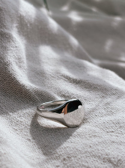 Persönliche Gravur | Engraving Ring Silber Oval