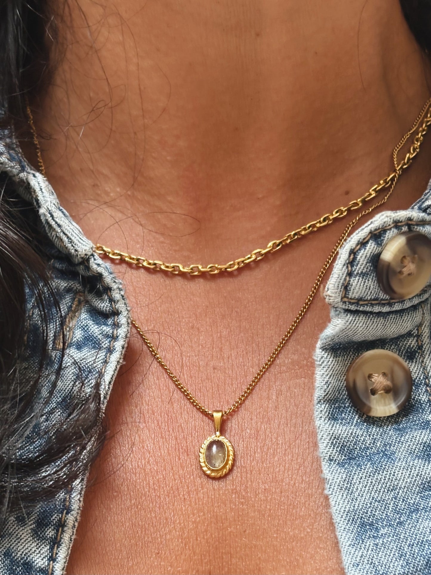MILYA Labradorit Halskette | Necklace Gold