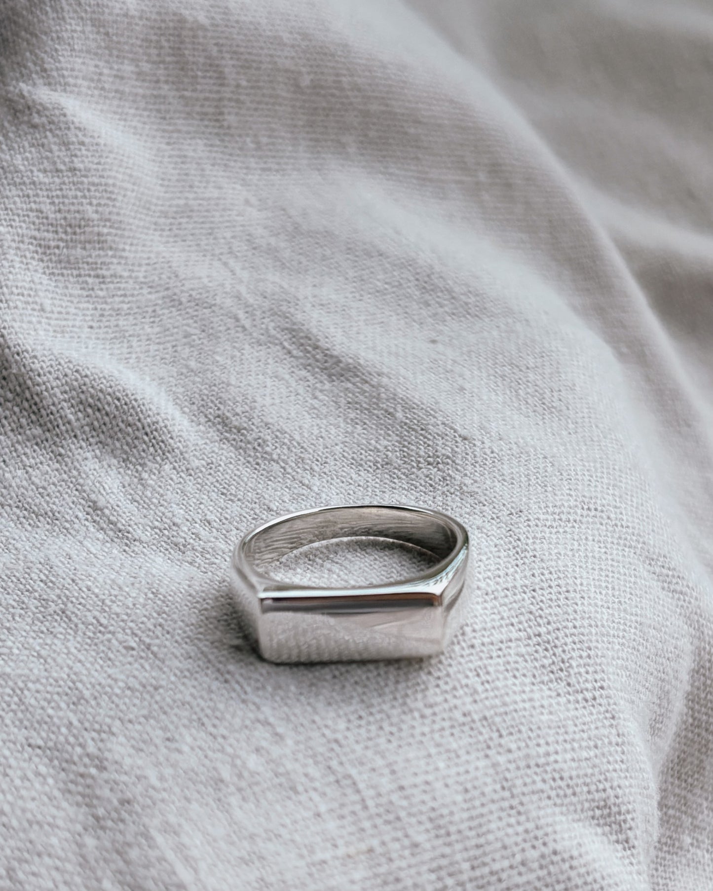 Persönliche Gravur | Engraving Ring Silber Rechteck