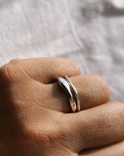 BENITA (Wave) Ring Silver breit | wide