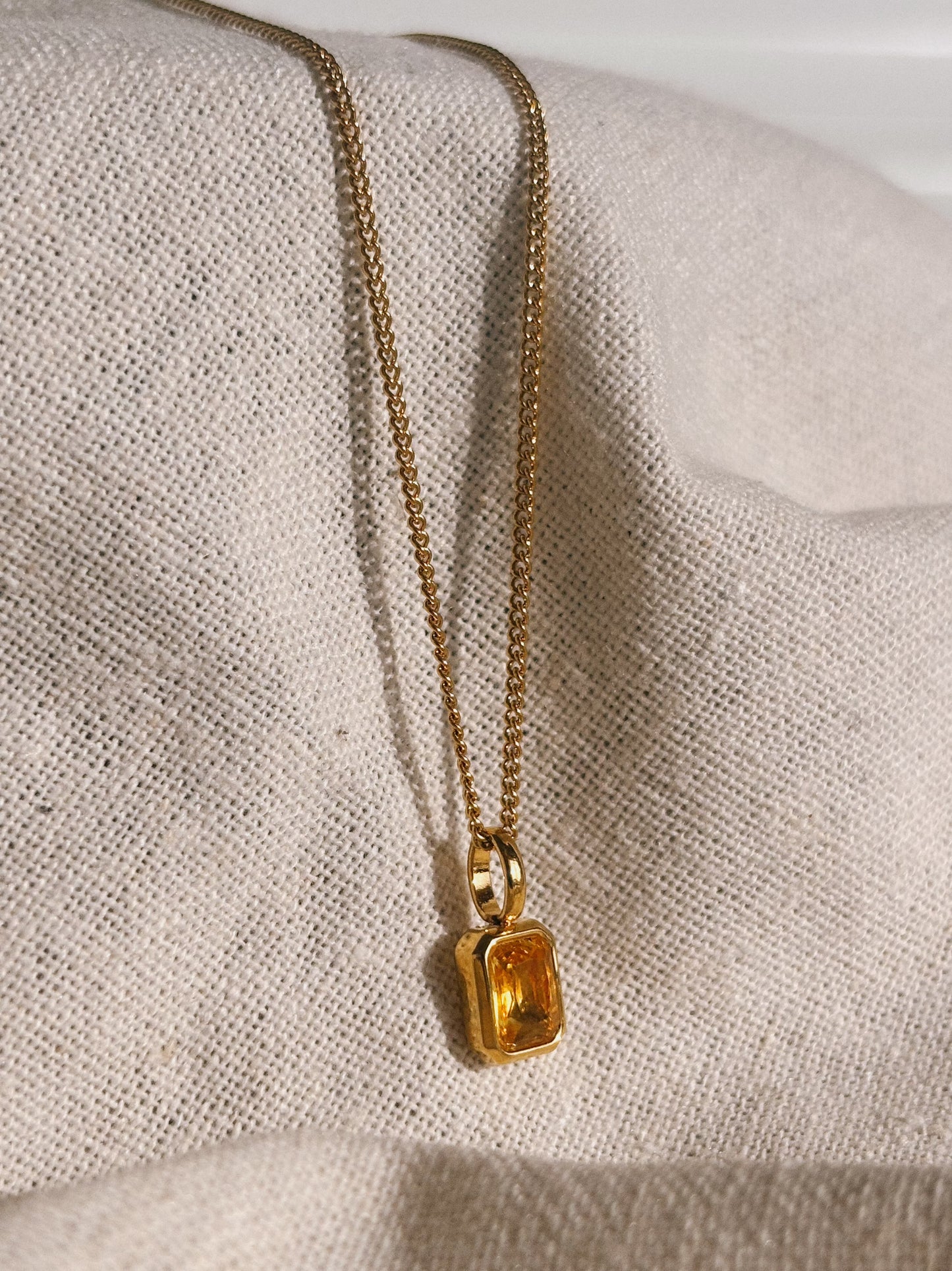 MOA Citrin Halskette | Necklace Gold