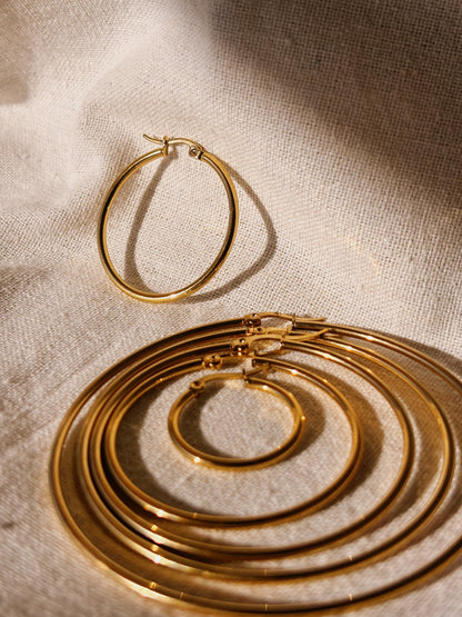 LUMA HOOP 25mm Ohrring | Earring Gold