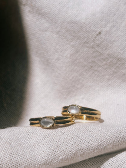 SUMI Perlmutt Ring Gold