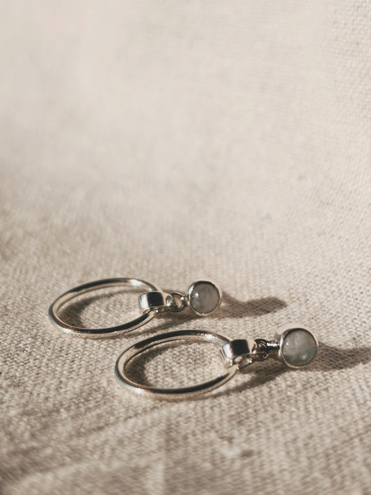 DIAN Mondstein Ohrring | Earring Silver