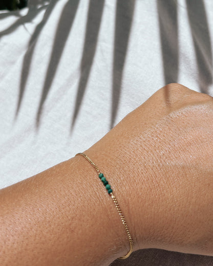NALILET Gold Malachit Armschmuck | Bracelet Gold