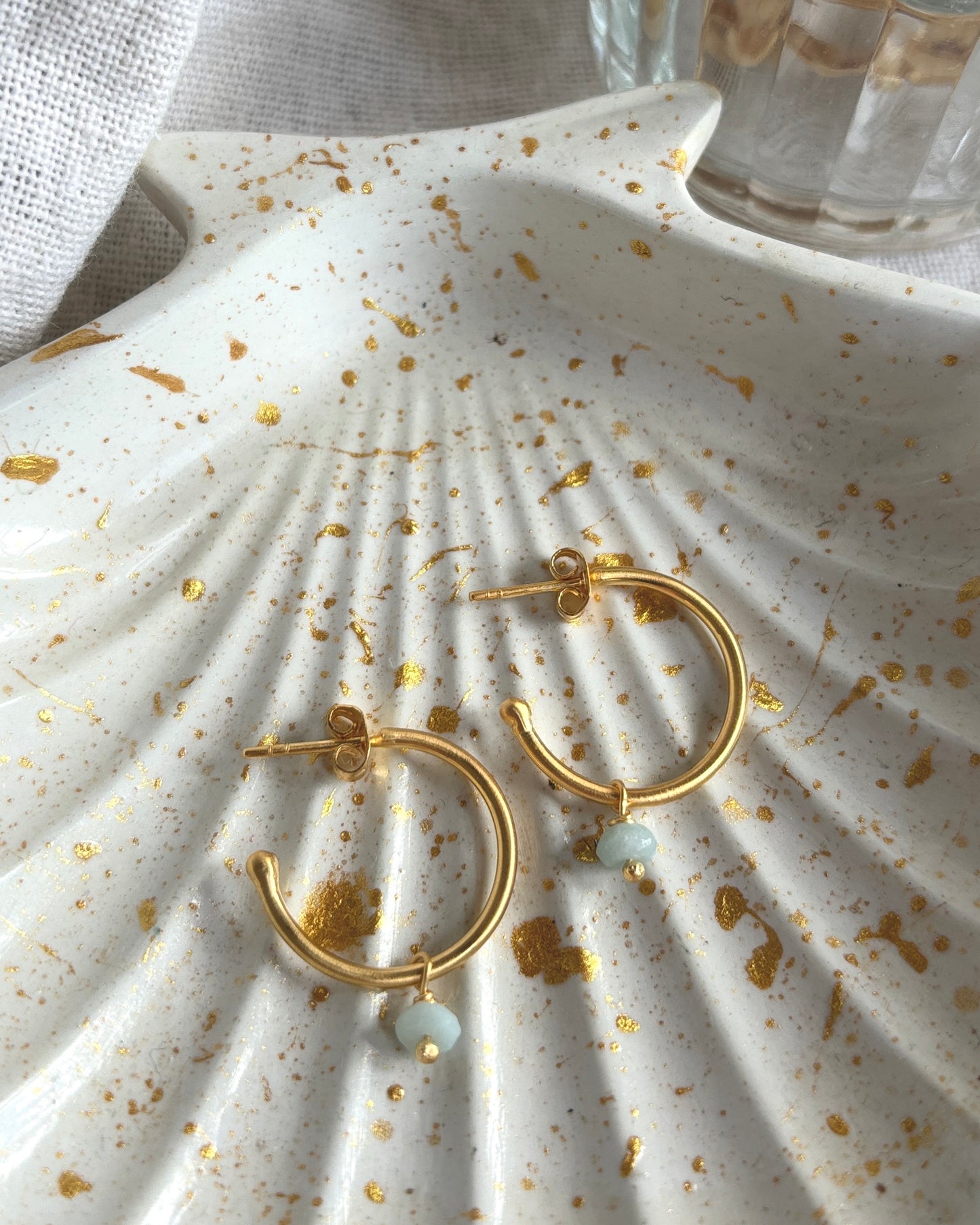 LIV Ohrring AMAZONIT | Earring Gold
