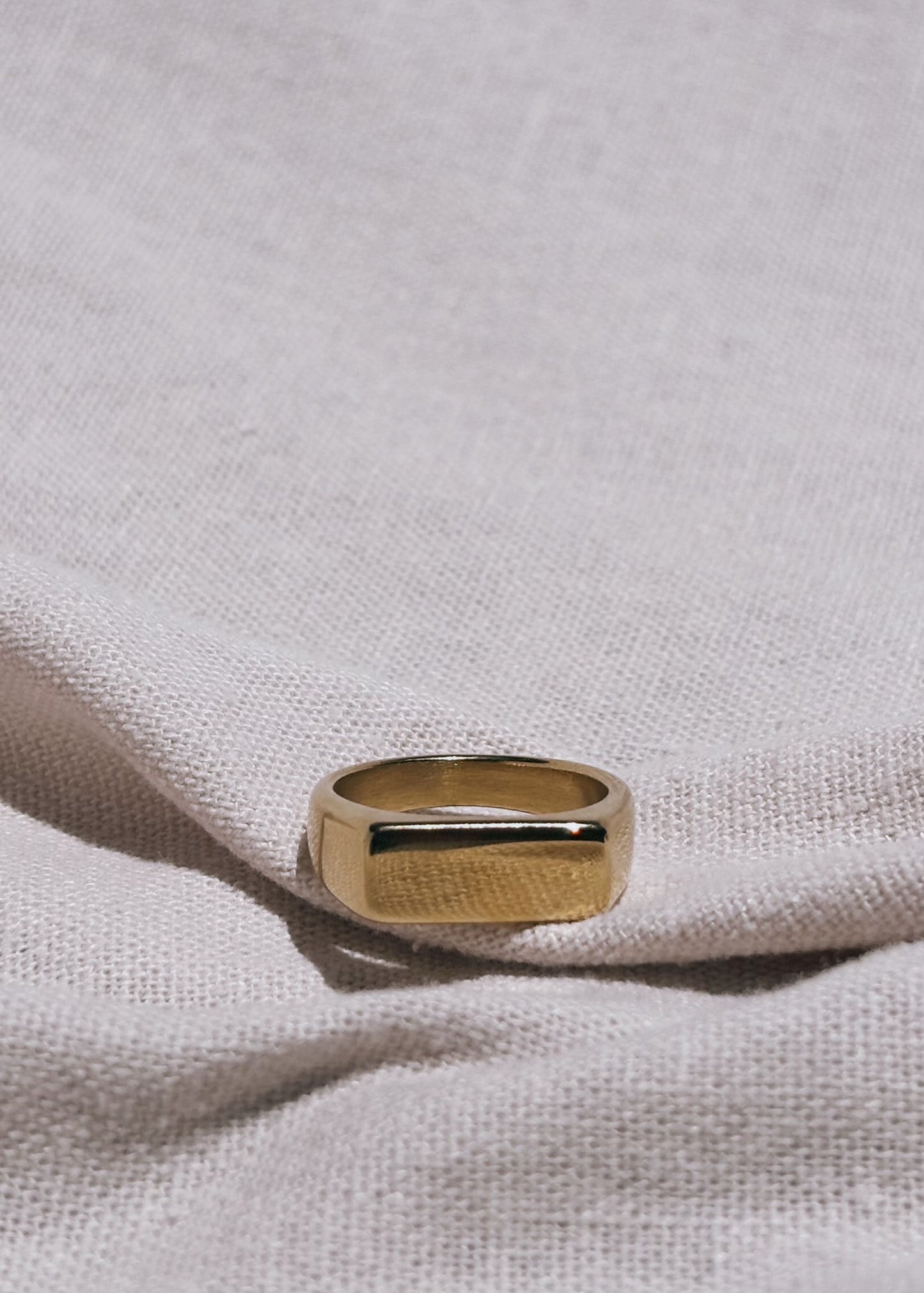 Persönliche Gravur | Engraving Ring Gold Rechteck