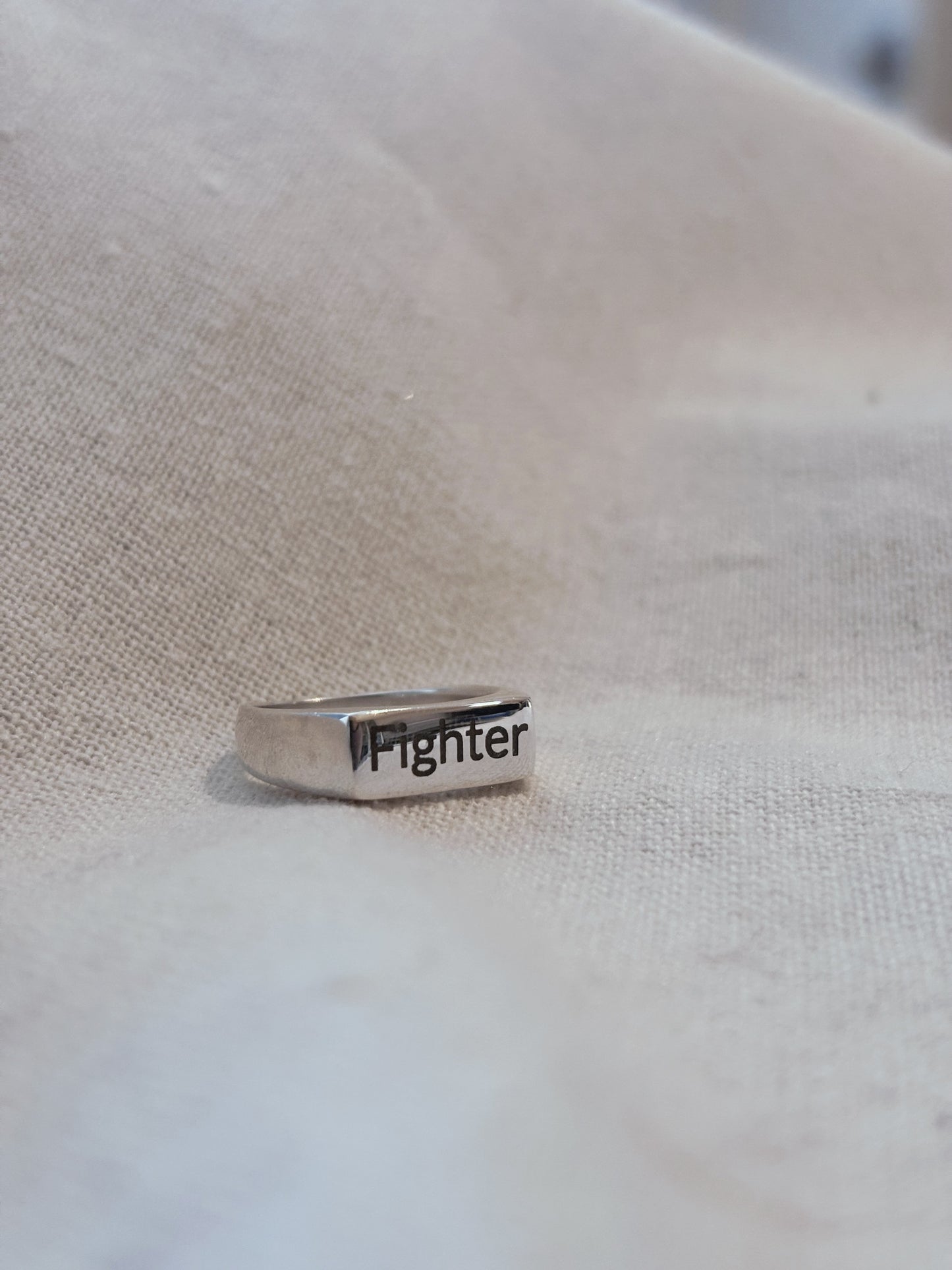 Persönliche Gravur | Engraving Ring Silber Rechteck