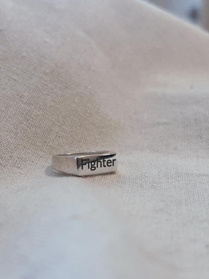 Persönliche Gravur | Engraving Ring Silber Rechteck