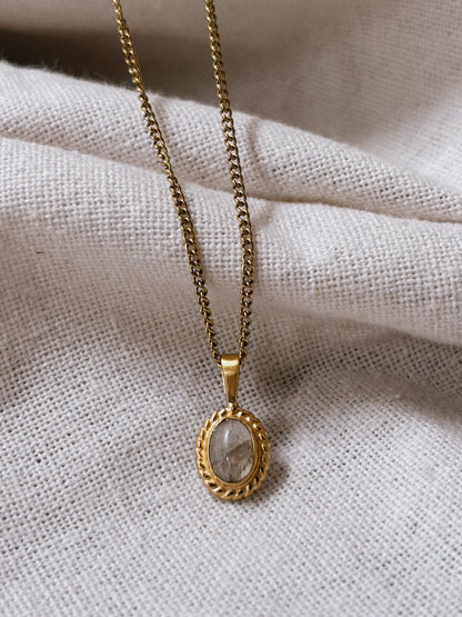 MILYA Mondstein Halskette | Necklace Gold