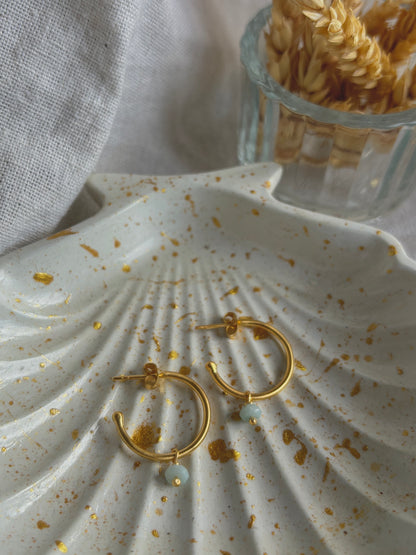 LIV Ohrring AMAZONIT | Earring Gold