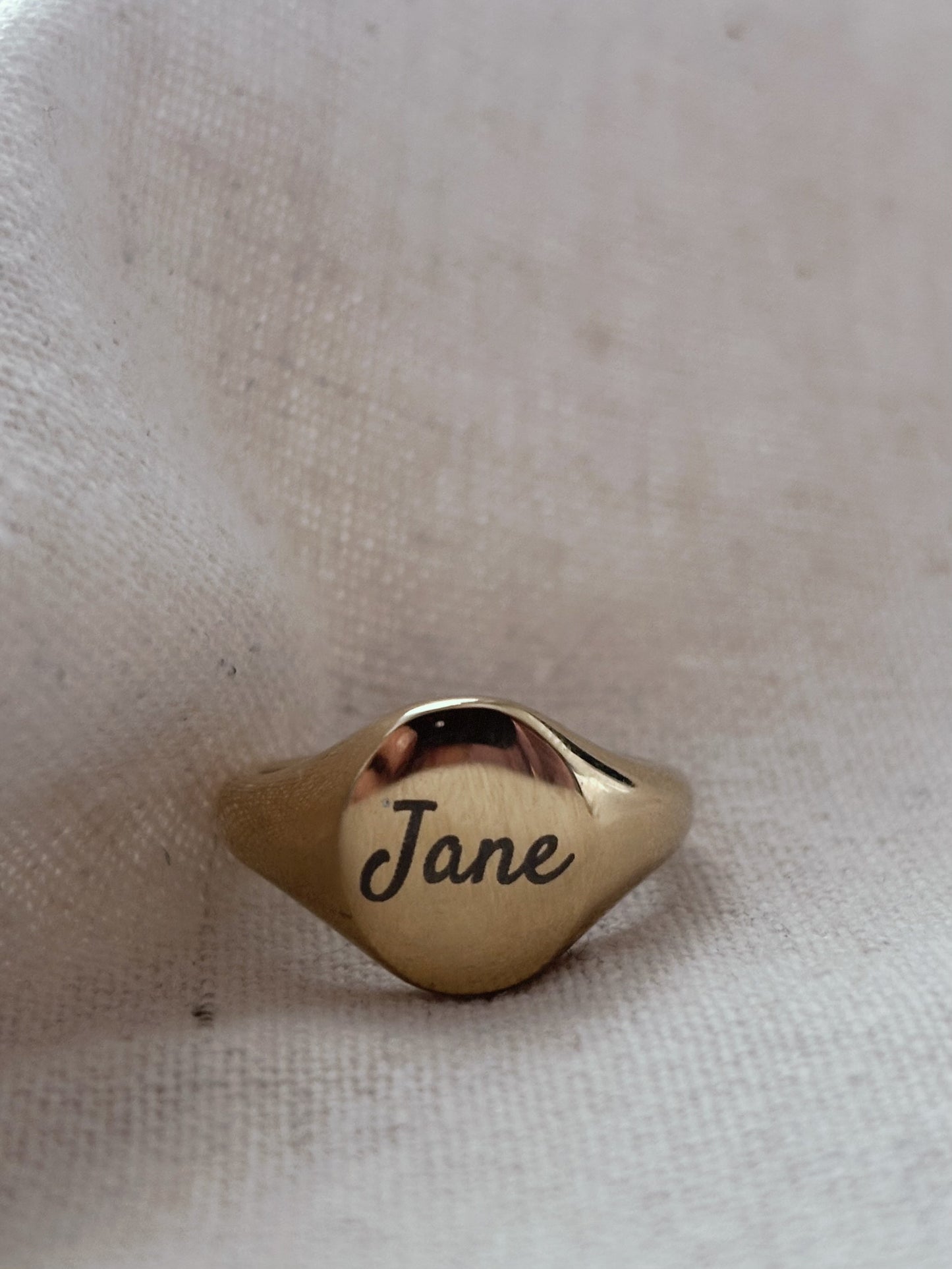 Persönliche Gravur | Engraving Ring Gold Oval