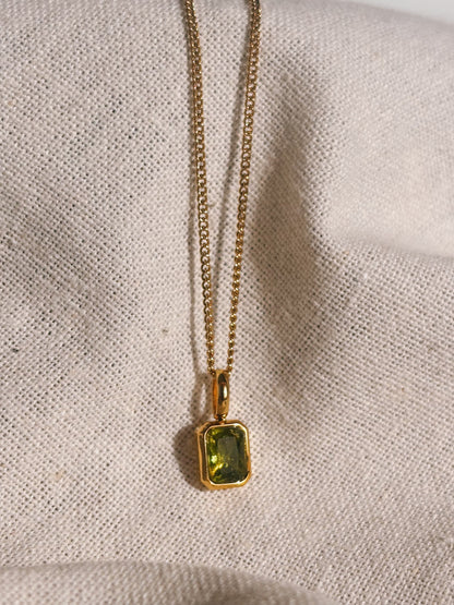 MOA grüner Tourmaline Halskette | Necklace Gold